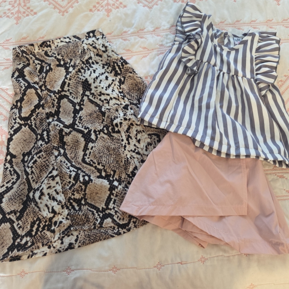 Stylish Kids Snake Print Skirt